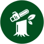 A tree removal icon
